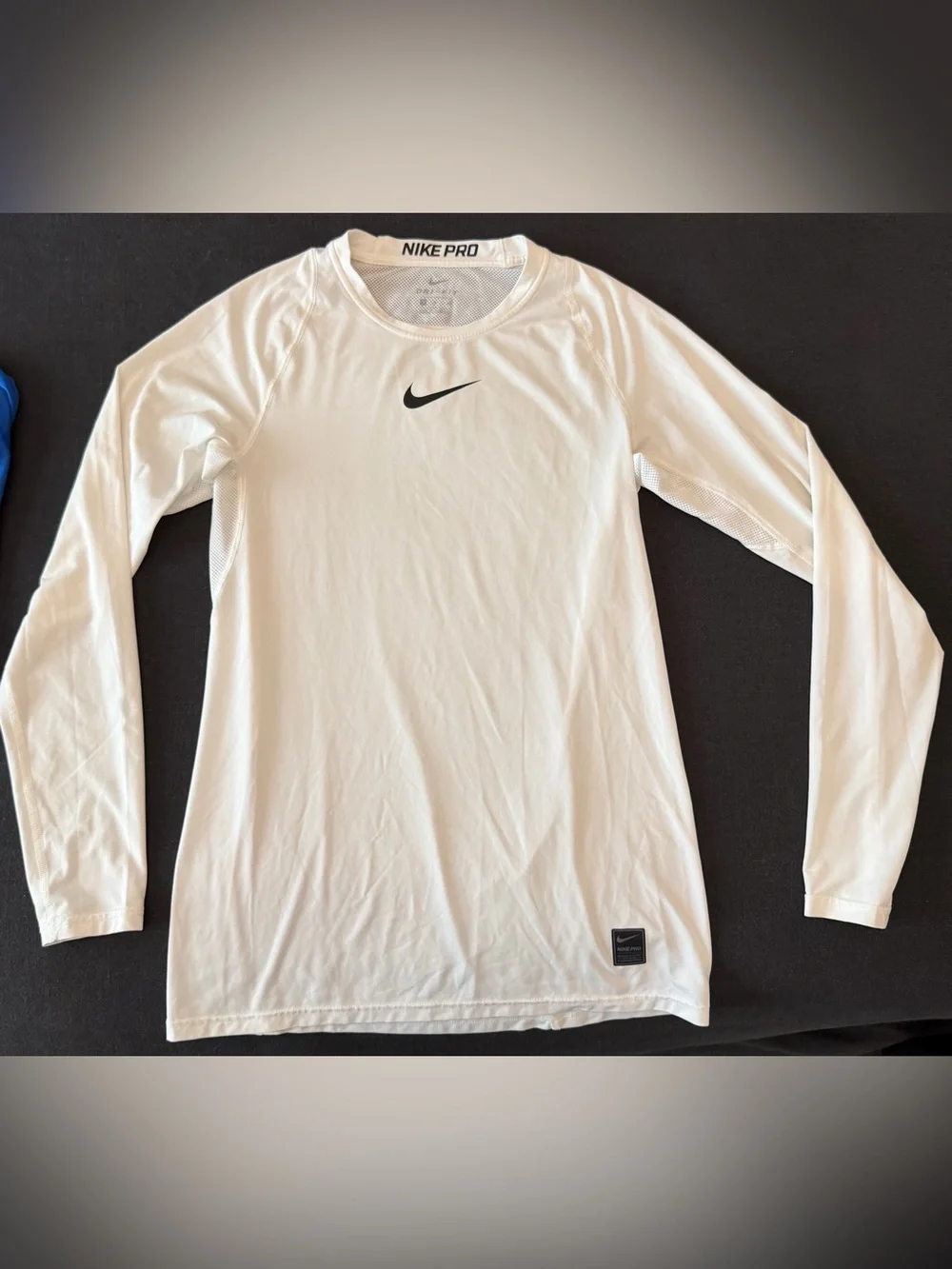Nike Dri-FIT Long Sleeve Tees in White, Royal Blue & Gray - Lot of 4